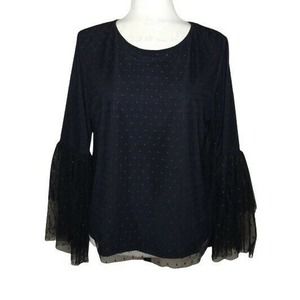 Pebble and Stone Black Shirt  Polka Dot Large